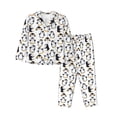 thumbnail image 1 of Fotbe whiter cute penguin Conjunto de Pijama de Manga Larga para Mujer con Estampado, Ropa de Dormir de 2 Piezas, Conjunto de Casa Suave y Cómodo con Bolsillos-Medium, 1 of 7
