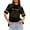 Yellow, variant on WTOBBY Women's Oversized Short Sleeve Mesh Football Jersey Style V-Neck Graphic Top Tee, Sporty and Casual for Everyday Wear, Comfortable Breathable Fabric with Athletic Design ,Black L