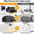 thumbnail image 4 of Set of 2 Industrial Table Lamps with USB Port, Dimmable Bedside Lamps for Bedrooms, Nightstand Desk  with Glass Shade for Reading, 4 of 7