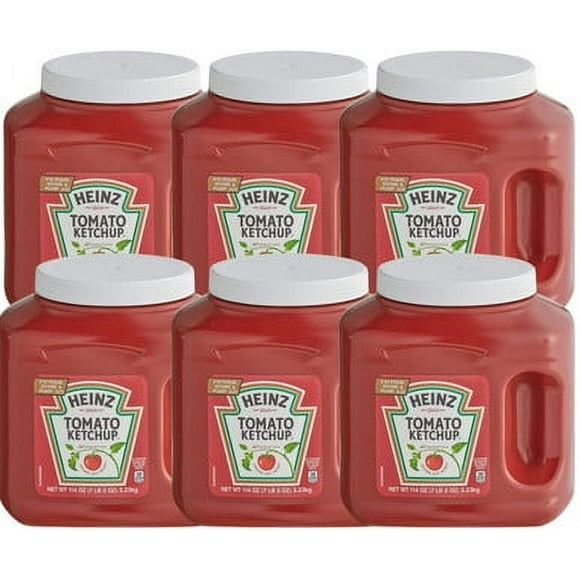 Heinz Ketchup aux Tomates de Qualité Supérieure 7 lb - Acidulé et Sucré, Pichet à Pompe #10 Pratique pour Verser/entreposer (6/caisse)
