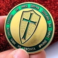 thumbnail image 2 of Coin Armor Warrior Holy Shield, caballero dorado, 4 cm, hierro, 2 of 3