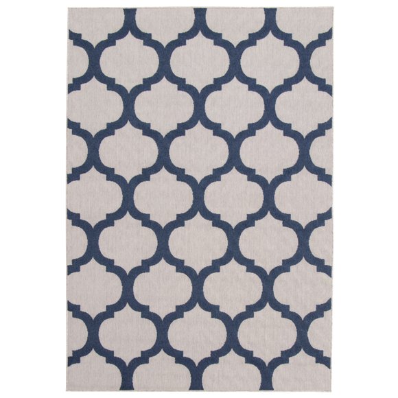 Tapis Cambridge Gris/marine en Polypropylène 6 Pieds7 Pouces x 9 Pieds6 Pouces