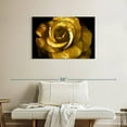 thumbnail image 2 of Elephant Stock Golden Rose Wall Art - Horizontal Canvas Wall Art - Living Room Wall Decor - Floral And Botanical Canvas - Black And Gold Decor - 36" x 24", 2 of 8