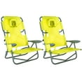 thumbnail image 1 of Ostrich On-Your-Back Outdoor Lounge 5 Position Reclining Beach Chair (2 Pack), 1 of 11