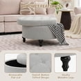 thumbnail image 6 of Round Storage Ottoman, 30" Modern Button Tufted Ottoman Coffee Table with Removable Top, Ottoman with Storage Footrest Stool for Living Room, Ottoman Foot Rest for Bedroom & Office, 6 of 8