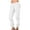 White, variant on LEAVINGSUO Womens Plus Size Pants under $10 Women Ladies Solid Pants Hippie Punk Trousers Streetwear Jogger Pocket Loose Overalls Long Pants Gray M