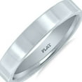 thumbnail image 3 of SZUL Women's 4mm Flat Comfort Fit Wedding Band In 950 Platinum, 3 of 4
