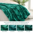 thumbnail image 6 of Exclusivo Mezcla Queen Size Soft Fleece Blanket, 90"x90" Stylish Jacquard Velvet Blanket for Bed, Cozy Soft Lightweight for All Season, Tie-dye Teal, 6 of 10