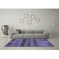 thumbnail image 3 of Ahgly Company Machine Washable Indoor Rectangle Abstract Blue Modern Area Rugs, 4' x 6', 3 of 4