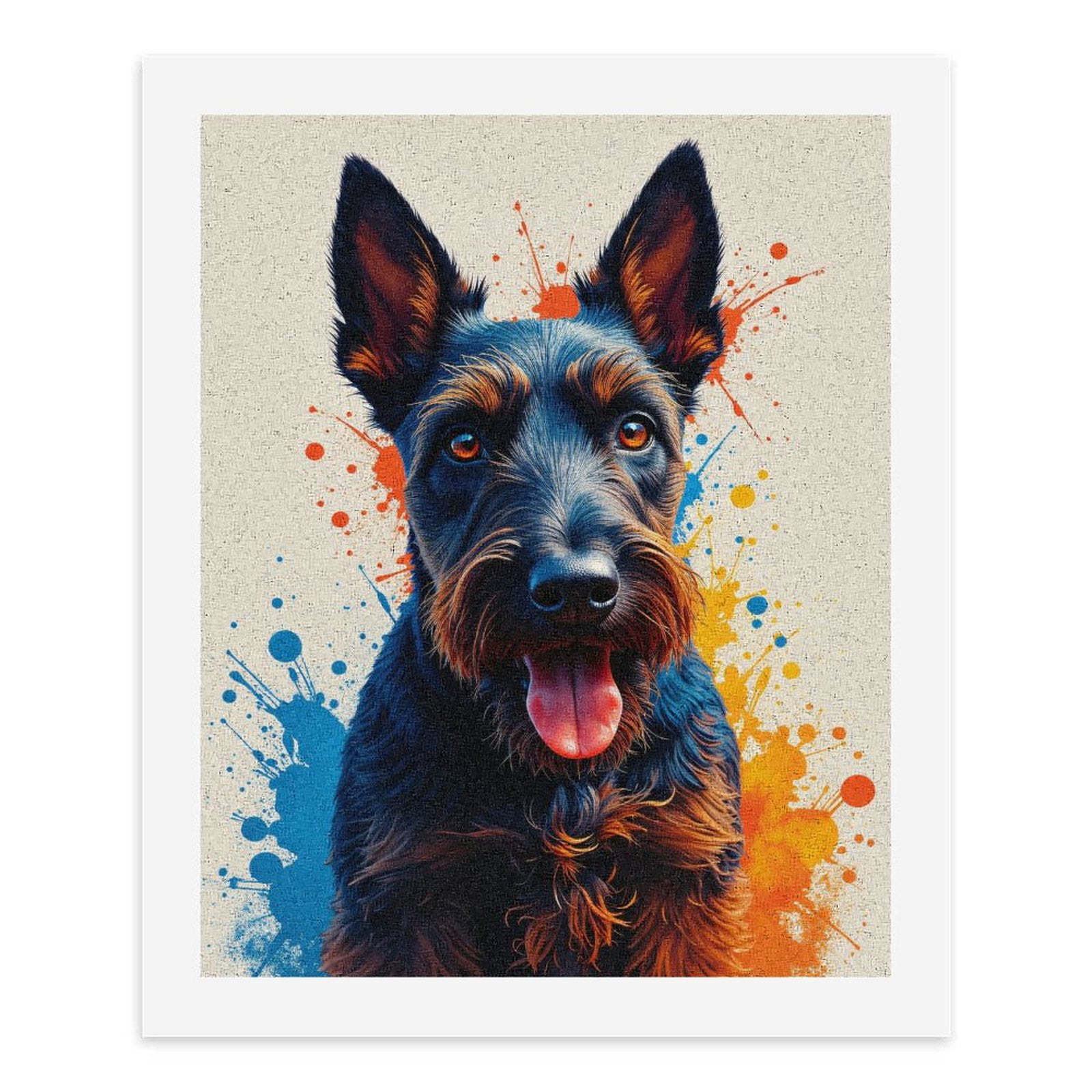 Paint By Numbers Kit for Adults Beginner - DIY Dog Art Color Splash Portrait Canvas Painting Kits for Adults, Frameless Paint By Number for Adults for Home Wall Decor 16x20 Inch