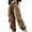 Coffee Color, variant on 5-11 Years Kids Toddler Girls Jeans Wide Leg Pants with Multi Pockets Sweat Pants Cargo Trousers for Kids Loose Streetwear Hip Hop Dance Cotton Cargo Jogger Pants