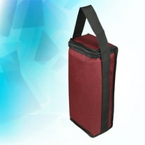MLINS Insulated 2 Bottle Wine Carrier Tote Bag Wine for Travel Camping Picnic (Red)