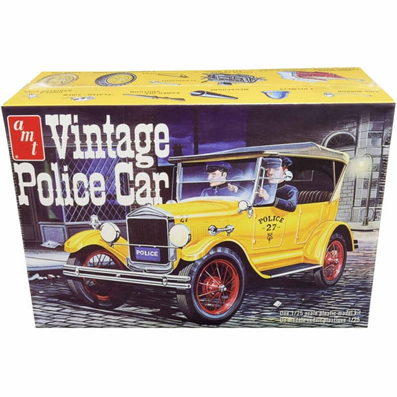 AMT 1/25 1927 Ford T Vintage Police Car AMT1182 Plastics Car/Truck 1/24-1/25