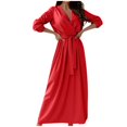 thumbnail image 2 of Mode Femme Col en V Manches Longues Couleur Unie, 2 of 4