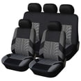 thumbnail image 1 of 9 Uds fundas de asiento de coche de lujo delantero + asiento trasero negro cero, 1 of 7