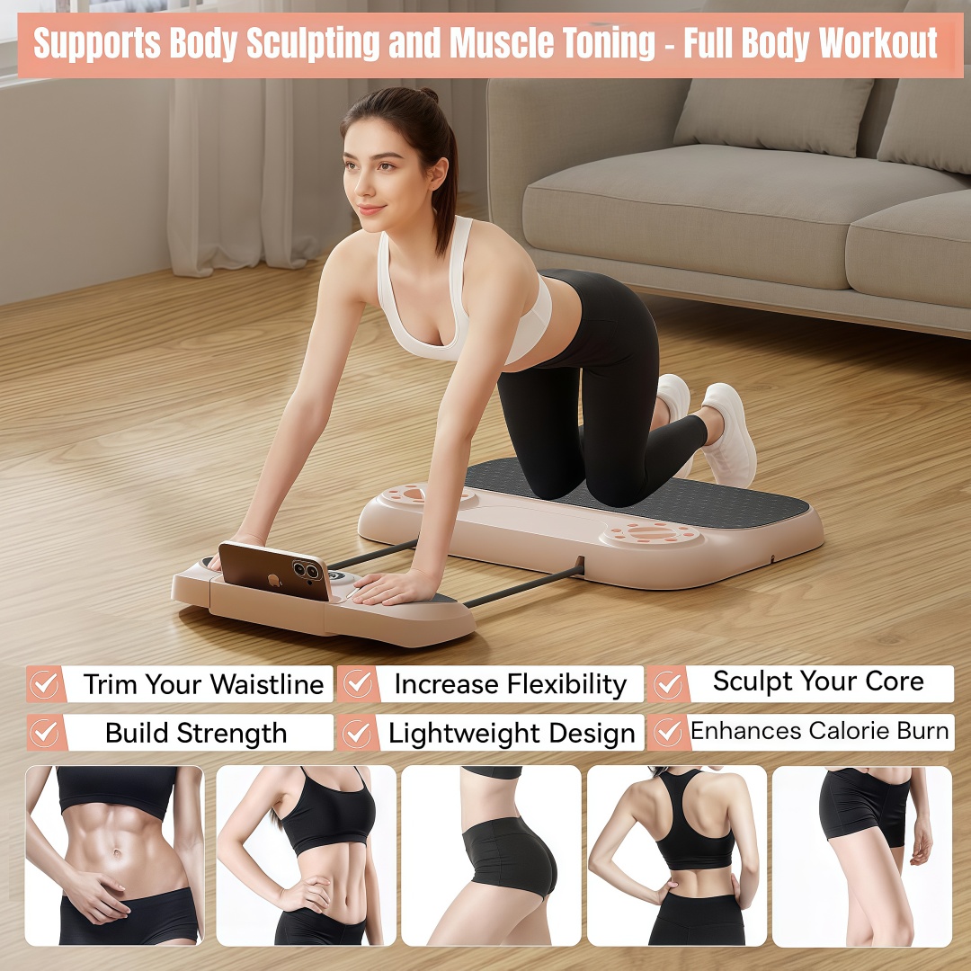 Upgraded 8-in-1 Foldable Pilates Set – Multifunctional Home Gym Equipment with Core Strengthening Board, Portable & Space-saving, Perfect Gift for Fitness Loving Women