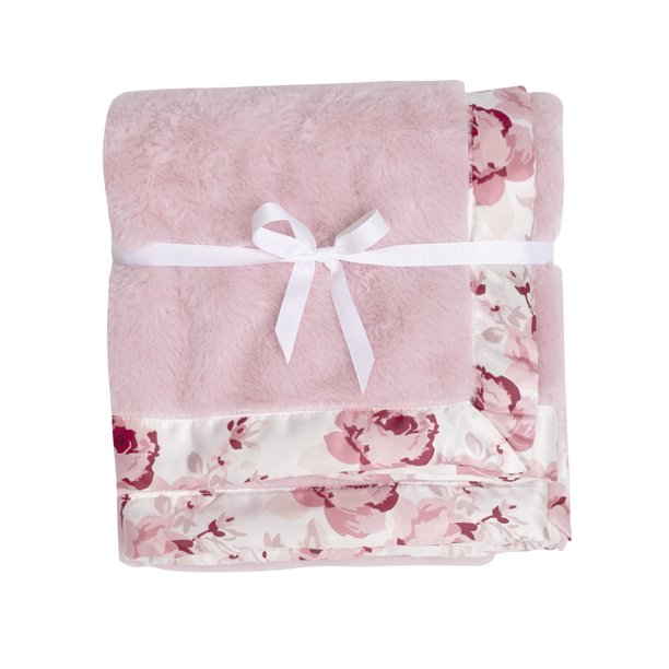 Modern Moments by Gerber Baby & Toddler Girl Plush Blanket with Satin