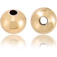 thumbnail image 6 of 1 Box 300Pcs 18K Gold Filled Spacer Beads 6mm Smooth Round Metal Beads Gold Plated Seamless Circle Ball Loose Spacers for Jewelry Making Necklaces Bracelets Earrings DIY Craft Supplies, 6 of 8