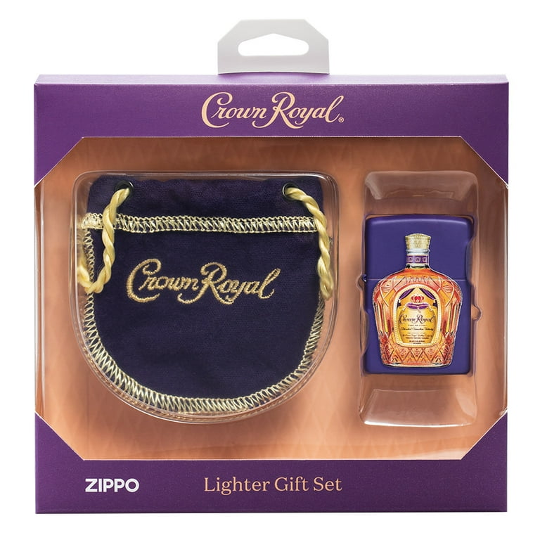 zippo クラウン King&Queen Zippo Crown Royal Texture Print Purple Matte Pocket Lighter and