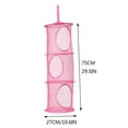 thumbnail image 2 of Dosaele Stuffed Animal Storage Foldable Stuffed Animal Net  3 Compartments Hanging Mesh Toy Storage for Kid Room Toys  Gloves  Hats  Socks Buy 2 Ship 3, 2 of 7