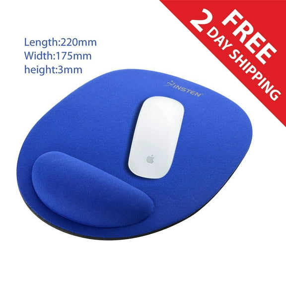 Insten Wrist Comfort Mouse Pad with Wrist Rest For Optical / Trackball Mouse, Blue