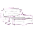 thumbnail image 4 of vidaXL Bed Frame with LED Lights Dark Grey 152x203 cm Fabric, 4 of 5