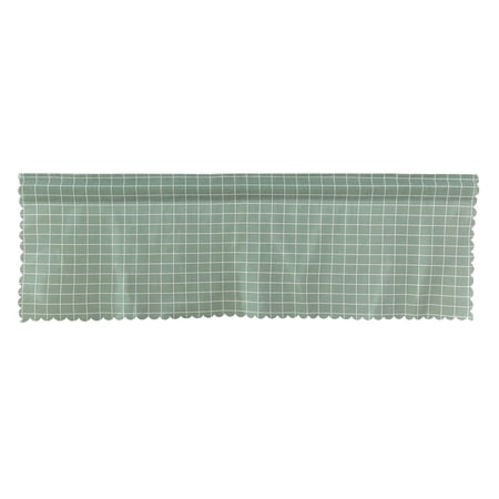 Valance Grid Stripe Style Blackout Window Curtain Valances Short Semi ...
