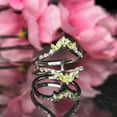 thumbnail image 3 of 1/11 CT. Peridot and Diamond Ring Guard- Engagment ring Wrap Enhance- August Birthstone, 3 of 7