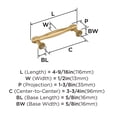 thumbnail image 5 of Amerock Enlivity 3-3/4 inch (96mm) Center-to-Center Champagne Bronze Cabinet Pull, 5 of 6