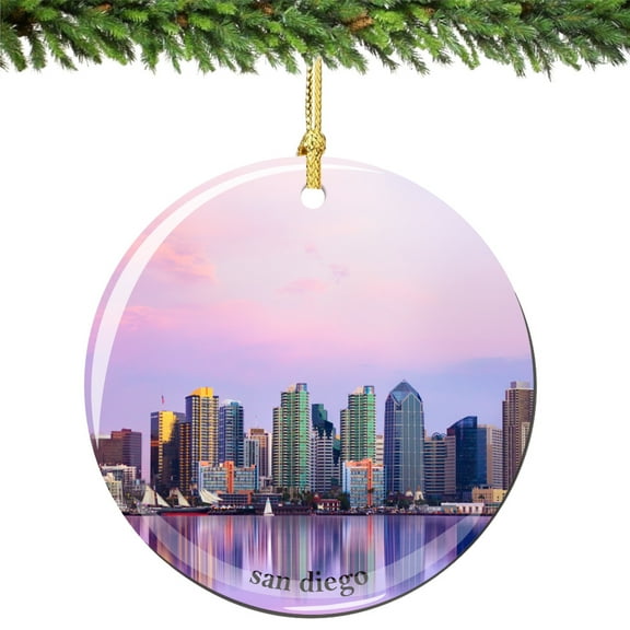 San Diego Porcelain Christmas Ornament