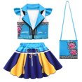 thumbnail image 2 of Halloween Popular Singers Idol Cosplay Costume, Stage Role Play Fancy Performance Costume, Includes Vest, Outerwear and Skirt with Bag, Birthday Event and Halloween Dance Party, 100(2-3 Years), 2 of 9