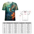 thumbnail image 2 of Flower Hummingbird T Shirts Basic T-Shirt Short Sleeve Ladies Tee Shirt Summer Graphic Clothing, 2 of 6