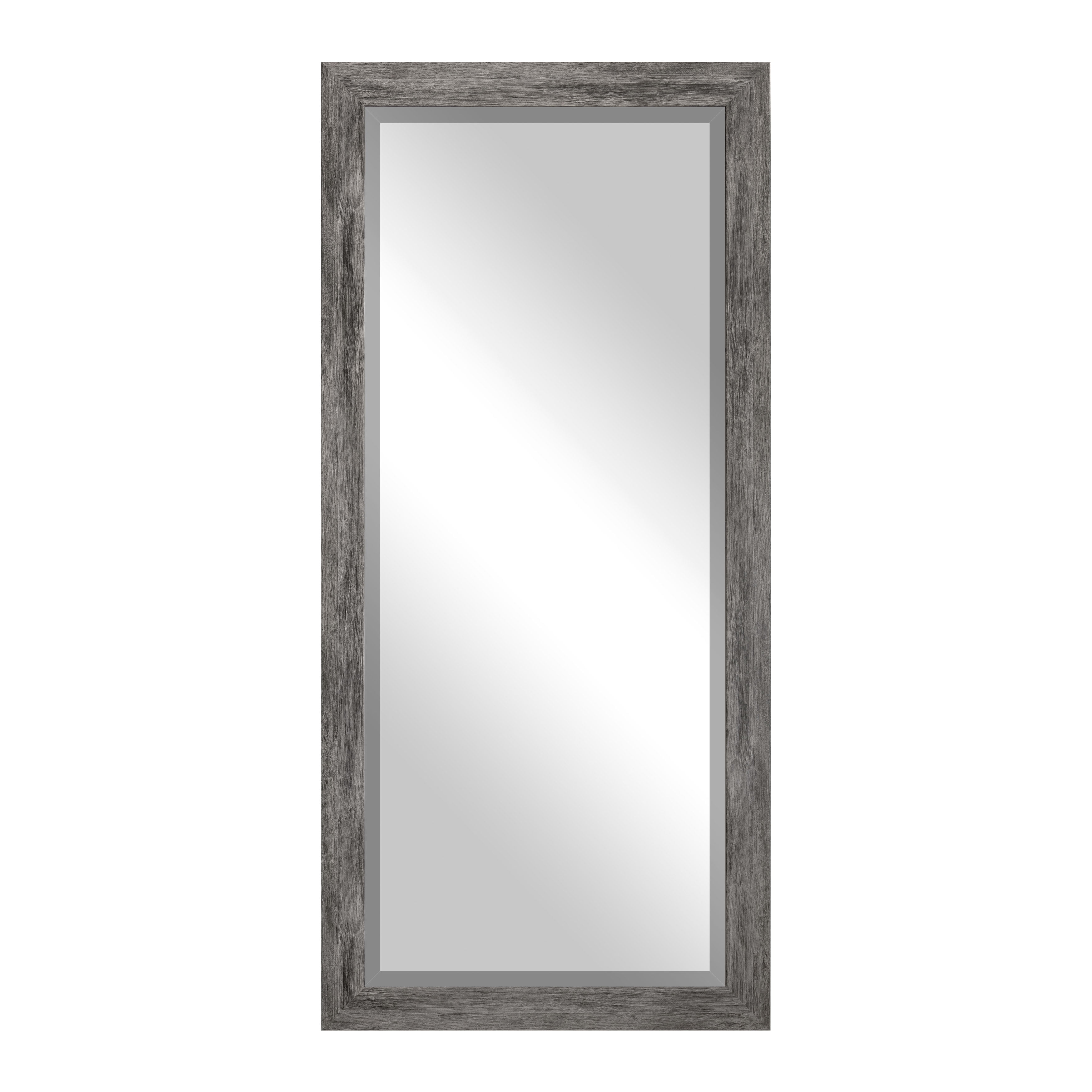 Rayne Beveled Full Length Wall Mirror 65.5"x32" Floor Mirror Gray