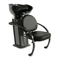 thumbnail image 3 of Baasha Professional Shampoo Chair, Shampoo Bowl and Chair Set for Salon, Comfortable Memory Sponges Seat Cushion, Adjustable Bowl, Stainless Steel Construction for More Durable, Black, 3 of 11