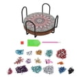 thumbnail image 4 of Posavasos con pintura de diamantes de imitación Sincero estilo Mandala colores brillantes fondo de corcho kit de arte, 4 of 10