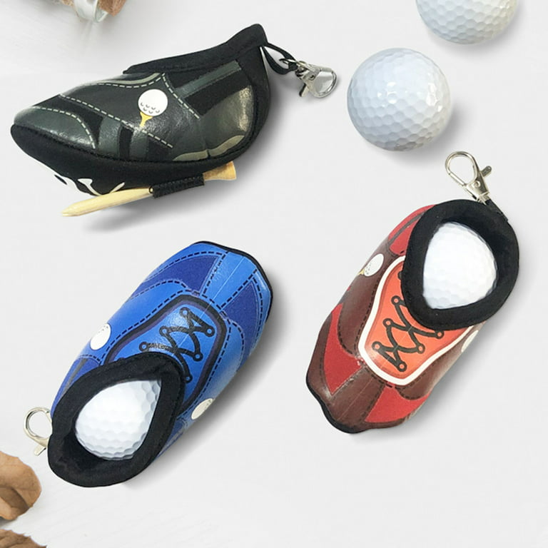 UDIYO Mini Golf Ball Tee Bag Wear-resistant Shoe Shape Waist Golf Bag With  Buckle for Golf Lover 