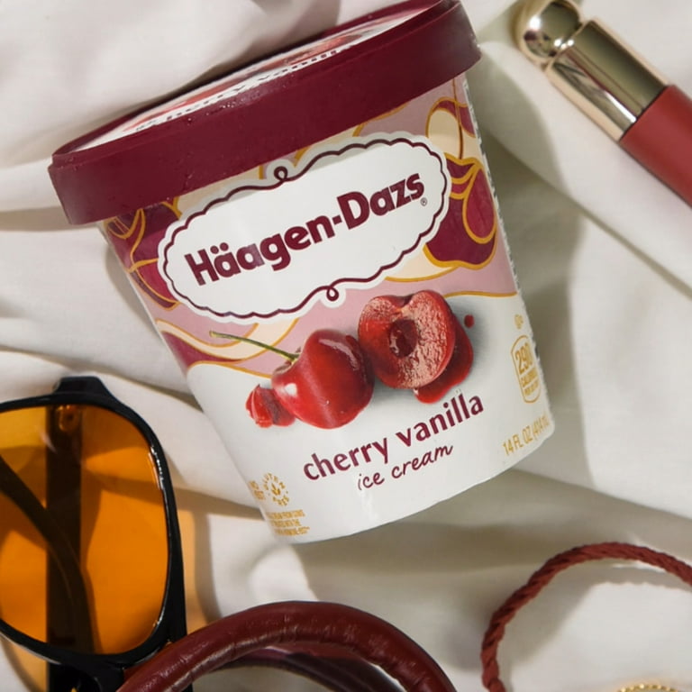 Haagen Dazs Cherry Vanilla Ice Cream Gluten Free Kosher 14 oz Walmart