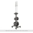 Marcy 6Peg Olympic Weight Plate Tree and Vertical Bar Holder w/ Wheels