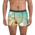thumbnail image 1 of Fotbe Starfish And Seashell On The Beach Calzoncillos Tipo Boxer con Bolsa de Soporte Total para Hombre, X-Temp Fresco, Transpirable y de Secado Rápido-Small, 1 of 5