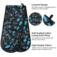 thumbnail image 4 of Dailycode Double Sided Oven Mitt with Loop Heat Resistant Kitchen Long Potholders 7" x 35" Motorbike and Biker, 4 of 6