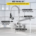 Free Shipping! VEVOR Commercial Faucet with Sprayer, 8" Adjustable ...