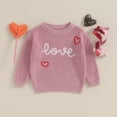 thumbnail image 2 of Douhoow Infant Girl Valentine's Day Heart Sweater Baby Long Sleeve Knit Pullover Fall Knitwear, 2 of 9