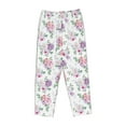 thumbnail image 4 of Balery Rose Flower B print Women's Pajama Pants,Ultra Lightweight Pjs,Lounge Pant-Medium, 4 of 9
