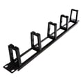 thumbnail image 1 of 19 Inch 1U Rack Cabinets Cable Management Network Organizer Hollow Metal Base Five Ring Detachable Wire Manager Frame, 1 of 7