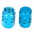 thumbnail image 4 of 4 x Tire Wheel Rims Stem Air Valve Caps Tyre Cover Car Truck Bike Silver ALUMINUM-Blue, 4 of 4