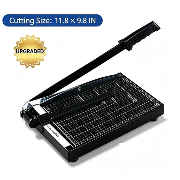 Hakimiyad A4 Professional Paper Cutter with Titanium Blade, 12 Inch Heavy-Duty Paper Trimmer and Corner Rounder, 12-Sheet Capacity for Cardstock, Photos, Labels, Crafts, Vinyl