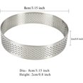 thumbnail image 3 of DIY French Dessert Bakeware Cutter Tart Ring Set Cake Mold Tart Ring Silicone Perforated Mousse Circle, 3 of 8