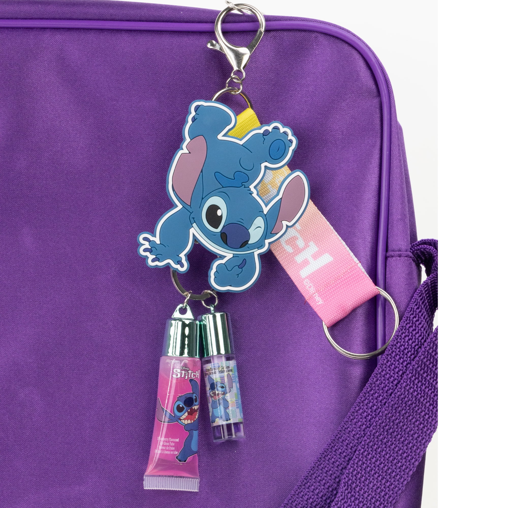 Stitch Lip Gloss Set, Strawberry and Grape Flavors, Pink and Purple
