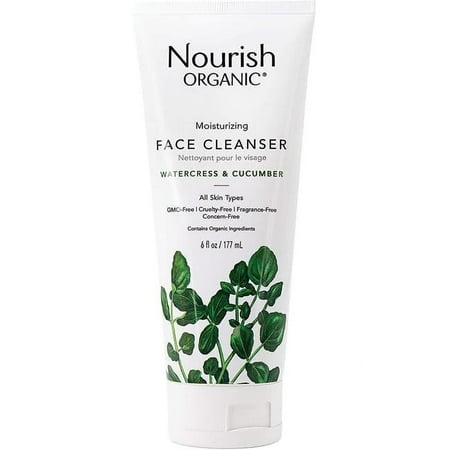 Nourish Organic Moisturizing Face Cleanser - Watercress & Cucumber - 6 fl oz