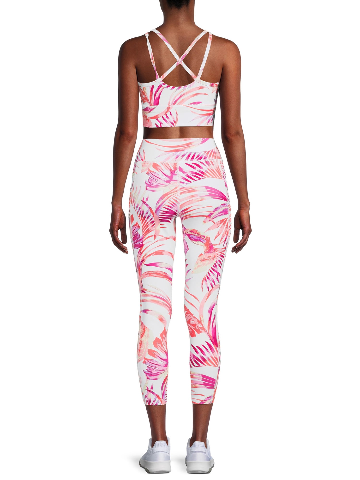 Athletic Works Women's Sports Bra and Leggings Active Set, 2-Piece
